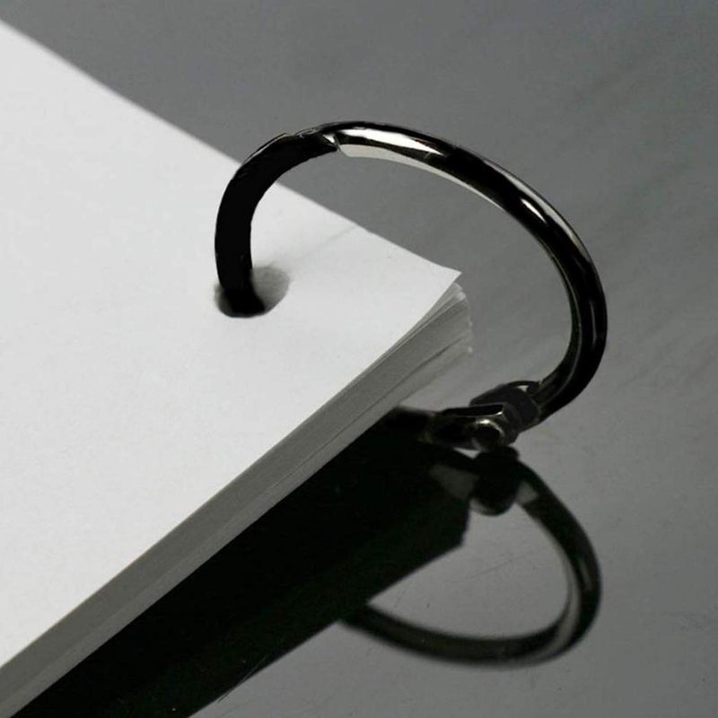 Cykemo 2 Inch Black Loose Leaf Binder Ringsï¼ŒNickel Plated Steel Metal Book Rings,for School, Home, Or Officeï¼ˆ18 Packï¼‰ - Image 3